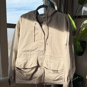 Good American Tan Hooded Jacket
